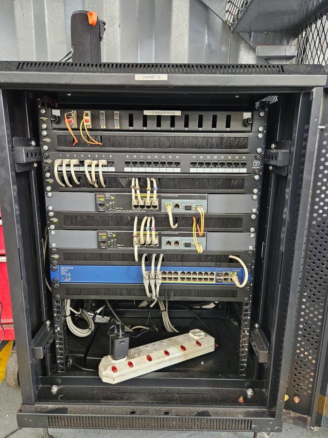 Network cabinet after cleanup