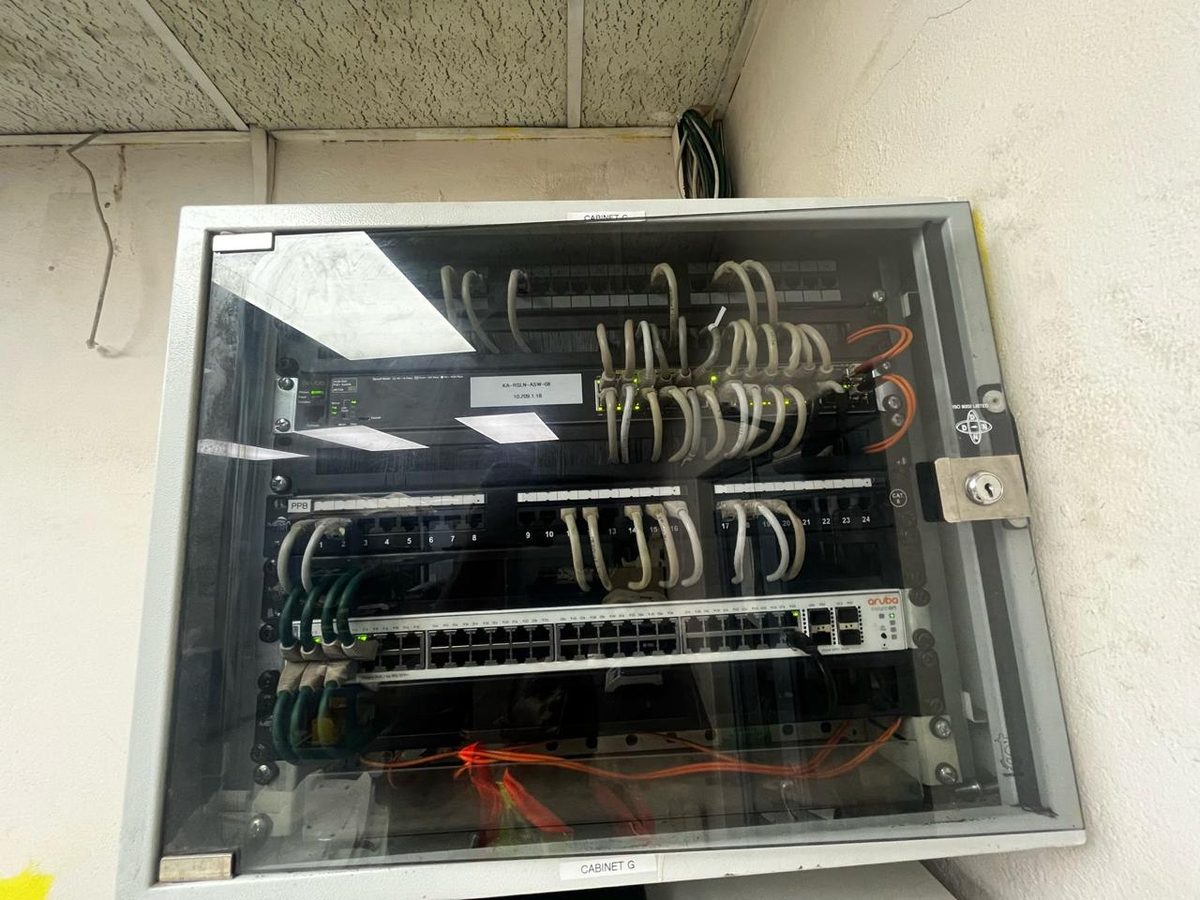 Network cabinet after cleanup