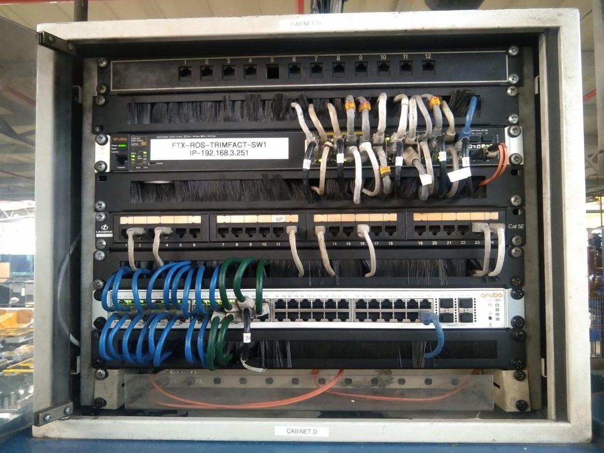 Network cabinet after cleanup